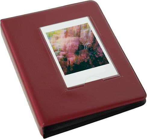 64 Pockets Photo Album - for Fujifilm Instax Mini 11 12 9 40 Evo Liplay 8 7+ Polaroid Kodak HP Zink Instant Camera, 3 Inch Compatible, K-pop Photocards (Burgundy) in Saudi Arabia