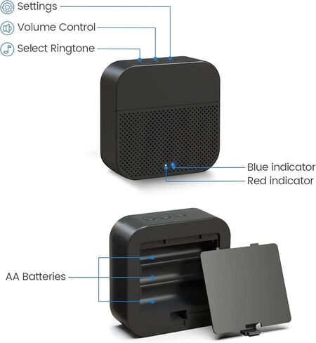 ايكي جرس لاسلكي داخلي لكاميرا جرس الباب اللاسلكية كلاود ايدج J7/J9/J10/MR04، يدعم البطارية او USB in Kuwait