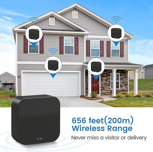 ايكي جرس لاسلكي داخلي لكاميرا جرس الباب اللاسلكية كلاود ايدج J7/J9/J10/MR04، يدعم البطارية او USB in Kuwait