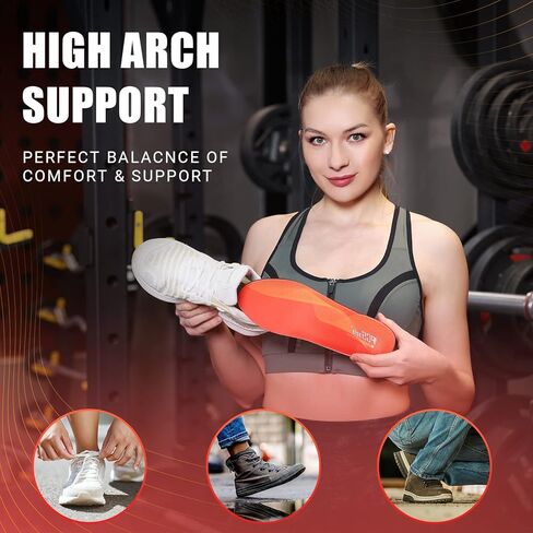 PCSsole التهاب اللفافة الأخمصية نعال داعمة للقوس العالي للرجال والنساء - حشوات أحذية تقويمية لتخفيف آلام القوس - نعل حذاء العمل - راحة طوال اليوم in Kuwait