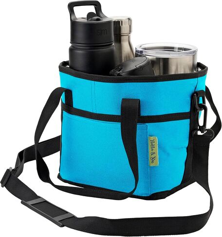 NoNa & Bee Family Size 4 Compartment Multiple Water Bottle Carrier Caddy Holder with Strap |Adjustable Insert Fits Large & Small Drinks |Won't Tip Over in Car in Saudi Arabia