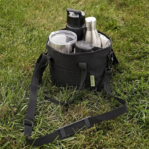 NoNa & Bee Family Size 4 Compartment Multiple Water Bottle Carrier Caddy Holder with Strap |Adjustable Insert Fits Large & Small Drinks |Won't Tip Over in Car in Saudi Arabia