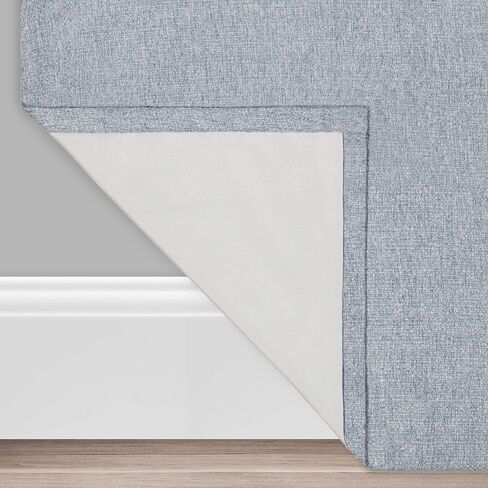 ECLIPSE Cara Grommet Top Curtains for Bedroom, Single Panel, 50" x 84", Denim in Saudi Arabia