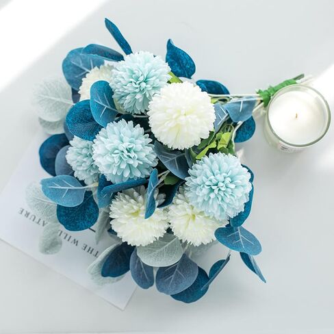 BLOSMON Table Decor Artificial Flowers Vase Small Fake Champagne Flower Arrangement 2pcs Floral Arrangement for Tables centerpieces Kitchen Dining Room Decorations Flower in Vase Silk Roses in Saudi Arabia