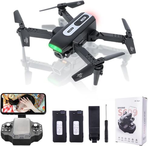 Allwind Mini Drone مع كاميرا 720P HD FPV نقل في الوقت الحقيقي، التحكم عن بعد والتحكم في الارتفاع، تقلب ثلاثي الأبعاد بمفتاح واحد للإقلاع/الهبوط، هدايا ألعاب للمبتدئين الأولاد والبنات، بطاريتان in Kuwait