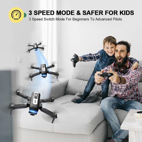 Allwind Mini Drone مع كاميرا 720P HD FPV نقل في الوقت الحقيقي، التحكم عن بعد والتحكم في الارتفاع، تقلب ثلاثي الأبعاد بمفتاح واحد للإقلاع/الهبوط، هدايا ألعاب للمبتدئين الأولاد والبنات، بطاريتان in Kuwait