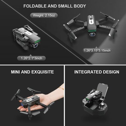 Allwind Mini Drone مع كاميرا 720P HD FPV نقل في الوقت الحقيقي، التحكم عن بعد والتحكم في الارتفاع، تقلب ثلاثي الأبعاد بمفتاح واحد للإقلاع/الهبوط، هدايا ألعاب للمبتدئين الأولاد والبنات، بطاريتان in Kuwait