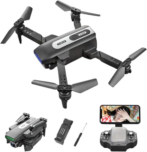 Allwind Mini Drone مع كاميرا 720P HD FPV نقل في الوقت الحقيقي، التحكم عن بعد والتحكم في الارتفاع، تقلب ثلاثي الأبعاد بمفتاح واحد للإقلاع/الهبوط، هدايا ألعاب للمبتدئين الأولاد والبنات، بطاريتان in Kuwait