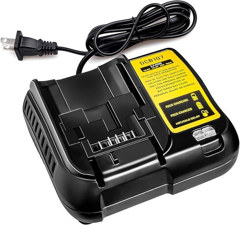 شاحن بطارية ليثيوم أيون DCB107 12 فولت/20 فولت متوافق مع بطاريات ديوالت DCB120 DCB127 DCB200 DCB201 DCB203 DCB204 DCB206 DCB207 in Kuwait