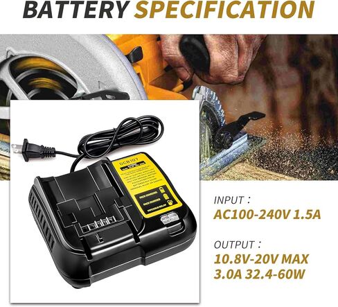 شاحن بطارية ليثيوم أيون DCB107 12 فولت/20 فولت متوافق مع بطاريات ديوالت DCB120 DCB127 DCB200 DCB201 DCB203 DCB204 DCB206 DCB207 in Kuwait