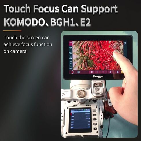 شاشة مراقبة ميدانية لكاميرا PortKeys BM5 III WR مقاس 5.5 بوصة DSLR، شاشة تحكم في الكاميرا اللاسلكية 2200Nit SDI HDMI لـ RED Komodo / BMPCC4 / 6K 6K Pro، تحكم سلكي لـ Canon Sony Z Cam TILTA Nucleus (لسوني) in Kuwait