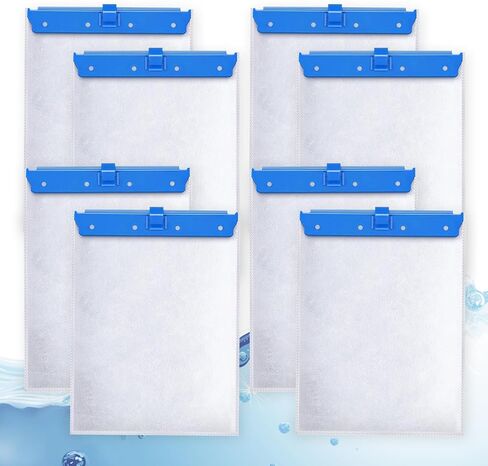 خرطوشة فلتر حوض السمك الكبيرة المكونة من 8 قطع من LeadCon متوافقة مع مرشحات الطاقة Tetra Whisper Bio-Bag 20i، 40i، IQ20 30، 45، 60، 20، 30، 40، 60، ReptoFilter 50 جالونًا من أحواض السمك in Kuwait