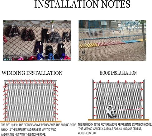 Cargo Net Rope Ladder Hemp Net, Child Safety Net, Anti-Fall Stair Nets, Fence Nets, Ceiling Decorative Nets, Hammocks,Mesh Hemp Rope Net Support Customization Safety Rope Net for Kids in Saudi Arabia