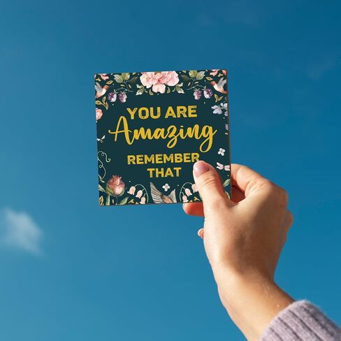 You are Amazing Gifts for Women, Gift For Mom Daughter Friend Coworker, Desk Decor Wood Sign with Stand, Floral Table Wooden Sign Plaque for Home Bedroom Living Room Study Shelf Office -b19 in Kuwait