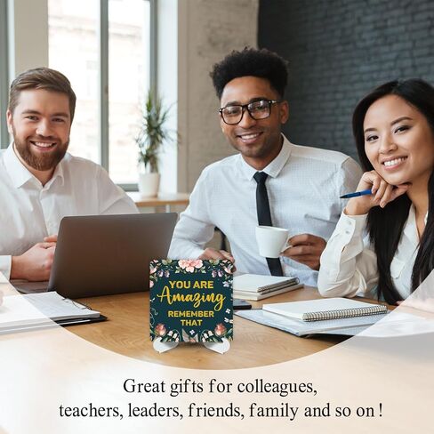 You are Amazing Gifts for Women, Gift For Mom Daughter Friend Coworker, Desk Decor Wood Sign with Stand, Floral Table Wooden Sign Plaque for Home Bedroom Living Room Study Shelf Office -b19 in Kuwait