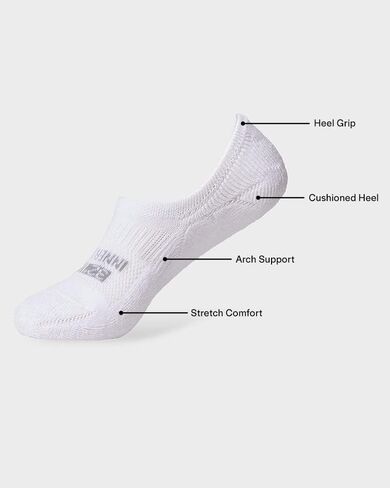 32 DEGREEES Women's 6 Pack Comfort No Show Socks | Anti-Odor | Heel Grips| Arch Support | Active | Casual | Work in Saudi Arabia