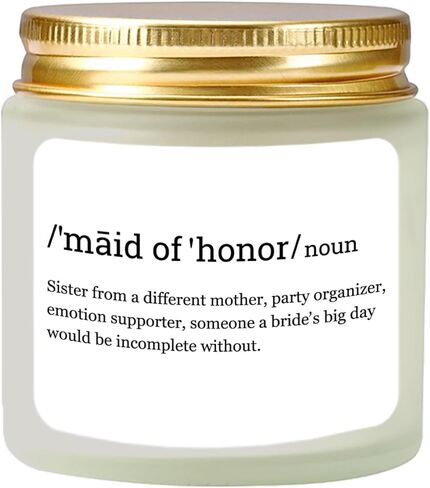 Vellsenne Scented Candle Bridesmaid Proposal Gifts - Lavender Soy Wax Candle - Maid of Honor Proposal Gifts - Will You be My Bridesmaid Gifts for Friends Girls Women 4oz in Saudi Arabia