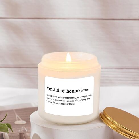 Vellsenne Scented Candle Bridesmaid Proposal Gifts - Lavender Soy Wax Candle - Maid of Honor Proposal Gifts - Will You be My Bridesmaid Gifts for Friends Girls Women 4oz in Saudi Arabia
