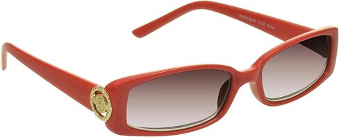 proSPORT Full Lens Reading Sunglass Tinted Readers Women Small Gold or Silver Lion Crest Medusa Emblem Logo NOT BIFOCAL in Kuwait