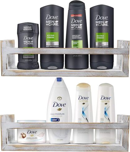 أرفف Sorbus العائمة - أرفف كتب عائمة ريفية مثبتة على الحائط منظم رف تخزين خشبي معلق لغرفة الأطفال وديكور حضانة الأطفال وغرفة اللعب وغرفة المعيشة والحمام وغرفة النوم وما إلى ذلك، مجموعة من 2 in Kuwait