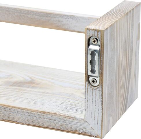 أرفف Sorbus العائمة - أرفف كتب عائمة ريفية مثبتة على الحائط منظم رف تخزين خشبي معلق لغرفة الأطفال وديكور حضانة الأطفال وغرفة اللعب وغرفة المعيشة والحمام وغرفة النوم وما إلى ذلك، مجموعة من 2 in Kuwait