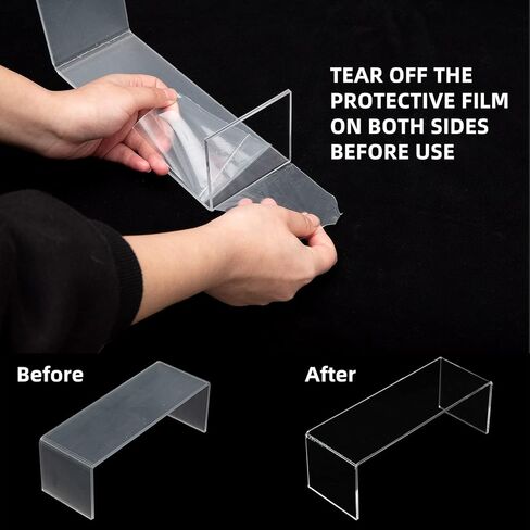مجموعتان من رافعات عرض الاكريليك الشفافة، 3 احجام رافعات المجوهرات اليدوية حامل البيع بالتجزئة حامل الكب كيك والحلويات in Kuwait