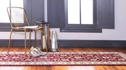 سجادة منطقة Loom Voyage الفريدة ذات التصميم الشرقي الكلاسيكي المعقد (2' 7 × 10' 0، أحمر/ذهبي) in Kuwait