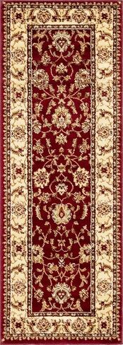 سجادة منطقة Loom Voyage الفريدة ذات التصميم الشرقي الكلاسيكي المعقد (2' 7 × 10' 0، أحمر/ذهبي) in Kuwait