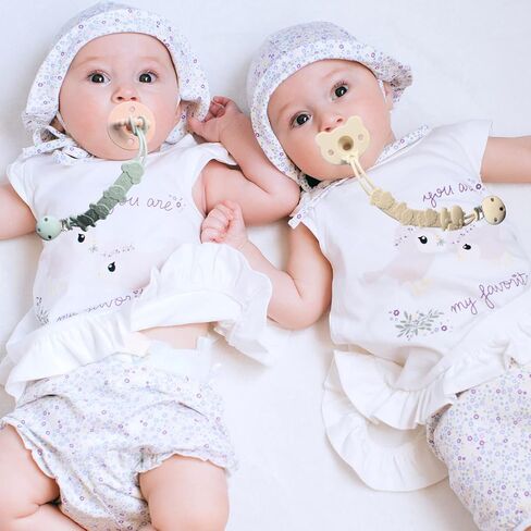 مشبك لهاية للأطفال الأولاد والبنات، 2 مشبك لهاية من السيليكون، حامل لهاية نابض بالحياة ومتين بتصميمات الكوالا ووحيد القرن - مثالي للحفاظ على اللهايات نظيفة وآمنة! in Kuwait