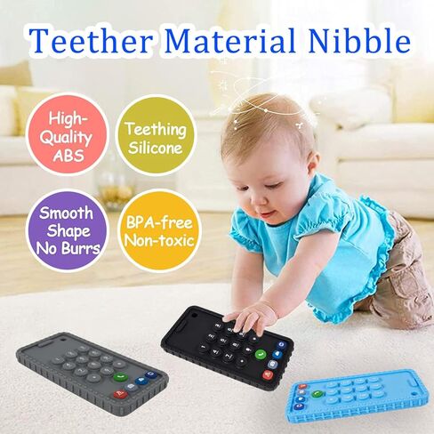 Teething Toys for Babies 0-6 Months 6-12 Months, Baby Toys 6 to 12 Months 0-6 Months, Baby Teething Toys, Baby Teether Toys, Teethers for Babies 0-6 Months 6-12 Months, Phone Baby Teethers 0-6 Months in Saudi Arabia