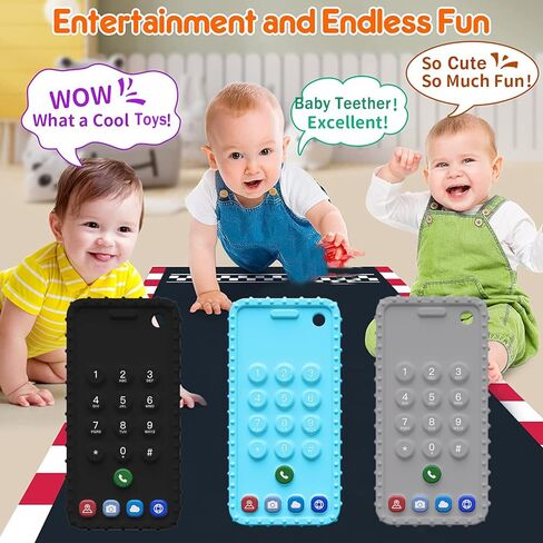 Teething Toys for Babies 0-6 Months 6-12 Months, Baby Toys 6 to 12 Months 0-6 Months, Baby Teething Toys, Baby Teether Toys, Teethers for Babies 0-6 Months 6-12 Months, Phone Baby Teethers 0-6 Months in Saudi Arabia