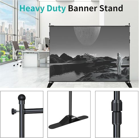 RUIFUTU Photo Backdrop Banner Stand 8.5x 10.8ft Adjustable Telescopic Trade Show Display Stand Step and Repeat Frame Stand for Professional Photography Booth Background in Saudi Arabia