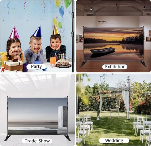 RUIFUTU Photo Backdrop Banner Stand 8.5x 10.8ft Adjustable Telescopic Trade Show Display Stand Step and Repeat Frame Stand for Professional Photography Booth Background in Saudi Arabia