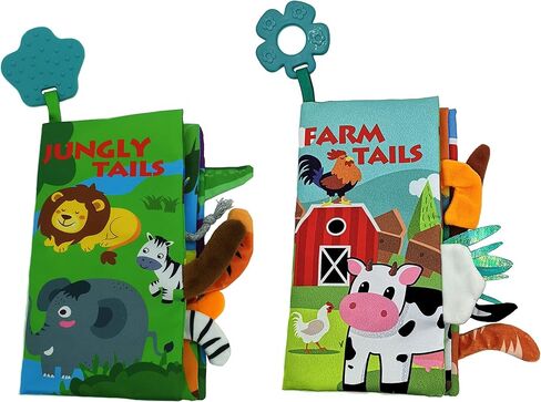 Soft Baby Book Cloth Crinkle Baby Books,Infant Toddler Baby Book, Early Education Teether Teething Sensory Toys, Farm Toy,Unbreakable Books, 0-6 12 18 Months Boy Girl Shower Gifts. in Kuwait