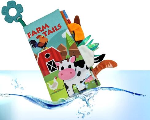 Soft Baby Book Cloth Crinkle Baby Books,Infant Toddler Baby Book, Early Education Teether Teething Sensory Toys, Farm Toy,Unbreakable Books, 0-6 12 18 Months Boy Girl Shower Gifts. in Kuwait