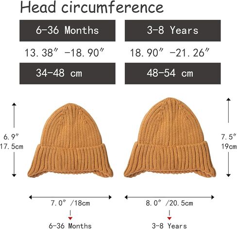 قبعة شتوية للأطفال من ماكس نوفا، قبعة صغيرة، قبعة محبوكة بغطاء للأذن للأولاد والبنات من عمر 0 ​​إلى 8 سنوات in Kuwait