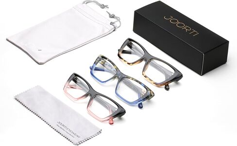 JOO'RTI 3 Pack Cat-Eye Blue Light Blocking Reading Glasses for Women,Stylish Design,Fashion and Cute in Kuwait