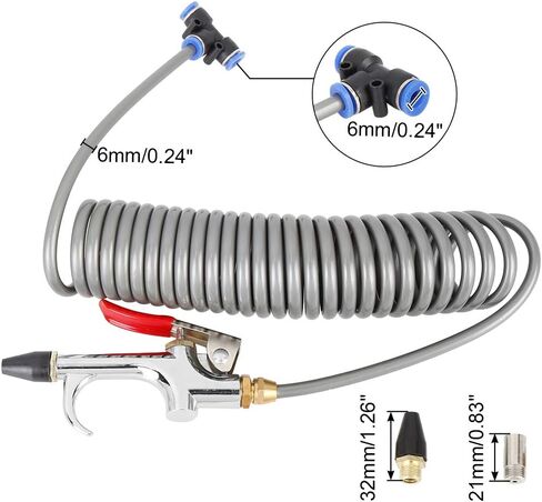 X AUTOHAUX 6 in 1 Car Air Blow Gun Kit with Interchangeable Nozzles Air Compressor Tools Set in Saudi Arabia