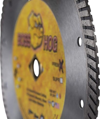 Delta Diamond Boss Hog 10 بوصة Turbo Premium Diamond Blade للبناء والطوب والكتل والأرصفة والخرسانة والحجر والقطع الرطب/الجاف، حافة مستمرة (10 بوصات) in Kuwait