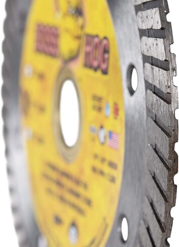 Delta Diamond Boss Hog 12 Inch Turbo Premium Diamond Blade for Masonry, Brick, Block, Pavers, Concrete, Stone, Wet/Dry Cutting, Continuous Rim (12") in Kuwait