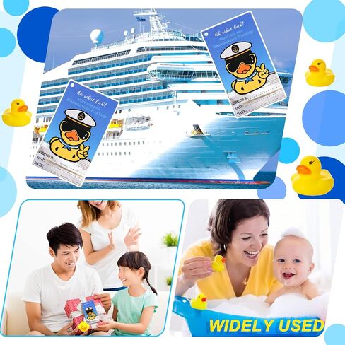 Epakh 60 Pieces Duck Cards with Rubber Ducks and Strings Duck Duck Card for Spread Your Little Rubber Ducks with Tags, Share Fun Pictures Cards(Marine Style) in Saudi Arabia