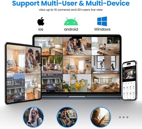 فيزوم كاميرا مراقبة 2K، كاميرات مراقبة لاسلكية 4MPS، للاماكن الخارجية والداخلية بالوان كاملة ليلا ونهارا، كشف حركة 360 درجة، منبه، سهلة التركيب in Kuwait