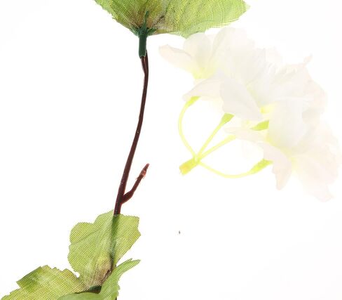 UUPP 2Pcs Artificial Cherry Blossom Flower Garland Silk Fake Hanging Flower Vines for Home Wedding Decoration, 7.2FT(White) in Kuwait