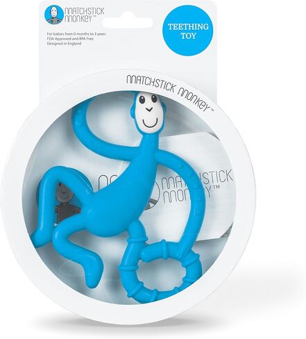Matchstick Monkey Dancing Monkey Teething Toy, Light Blue in Kuwait