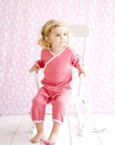 Babysoy Newborn Baby Infant Unisex Kimono Side Snap Long Sleeve Onepiece Romper Coverall in Saudi Arabia