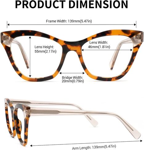 Zeelool Stylish Cat Eye Blue Light Blocking Glasses for Women Jerry ZJGA377494 in Saudi Arabia