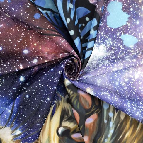LB Funny Cat Butterfly Tapestry, Neblua Galaxy Starry Night Sky Wall Tapestry for Bedroom, Kittee Teal Butterfly Wall Hanging Tapestry Fantasy Wall Art for Living Room Dorm Home Decor,48 x 36 Inches in Kuwait