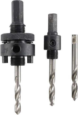 تايصن 3 قطع من مغزل منشار الثقب، 7/16 انش و3/8 انش عرقوب منشار ثقب مع 1 مثقاب مركزي مناسب لقطر 3/4 انش الى 6 انش in Kuwait