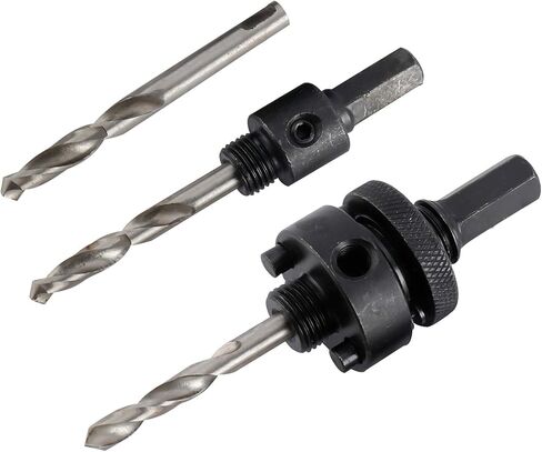 تايصن 3 قطع من مغزل منشار الثقب، 7/16 انش و3/8 انش عرقوب منشار ثقب مع 1 مثقاب مركزي مناسب لقطر 3/4 انش الى 6 انش in Kuwait