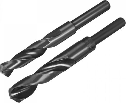 uxcell Reduced Shank Drill Bit Set 16.5mm 17mm, 1/2" Round Shank HSS (High Speed Steel) 9341 Black Nitride Coated Twist Drill Bits in Saudi Arabia